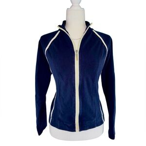 Bill Blass Navy Blue Tracksuit Y2K Athleisure Wear Jacket & Pants Women’s Size L